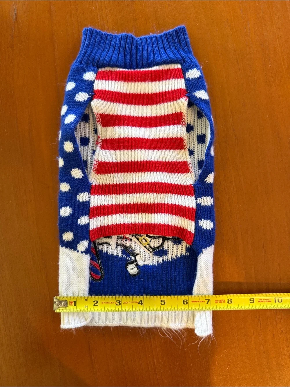 Festive Blue & White Holiday Dog Sweater